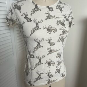 Chupacabra Print White T-Shirt